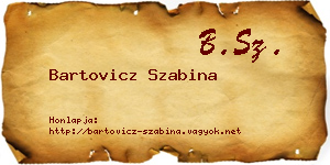 Bartovicz Szabina névjegykártya